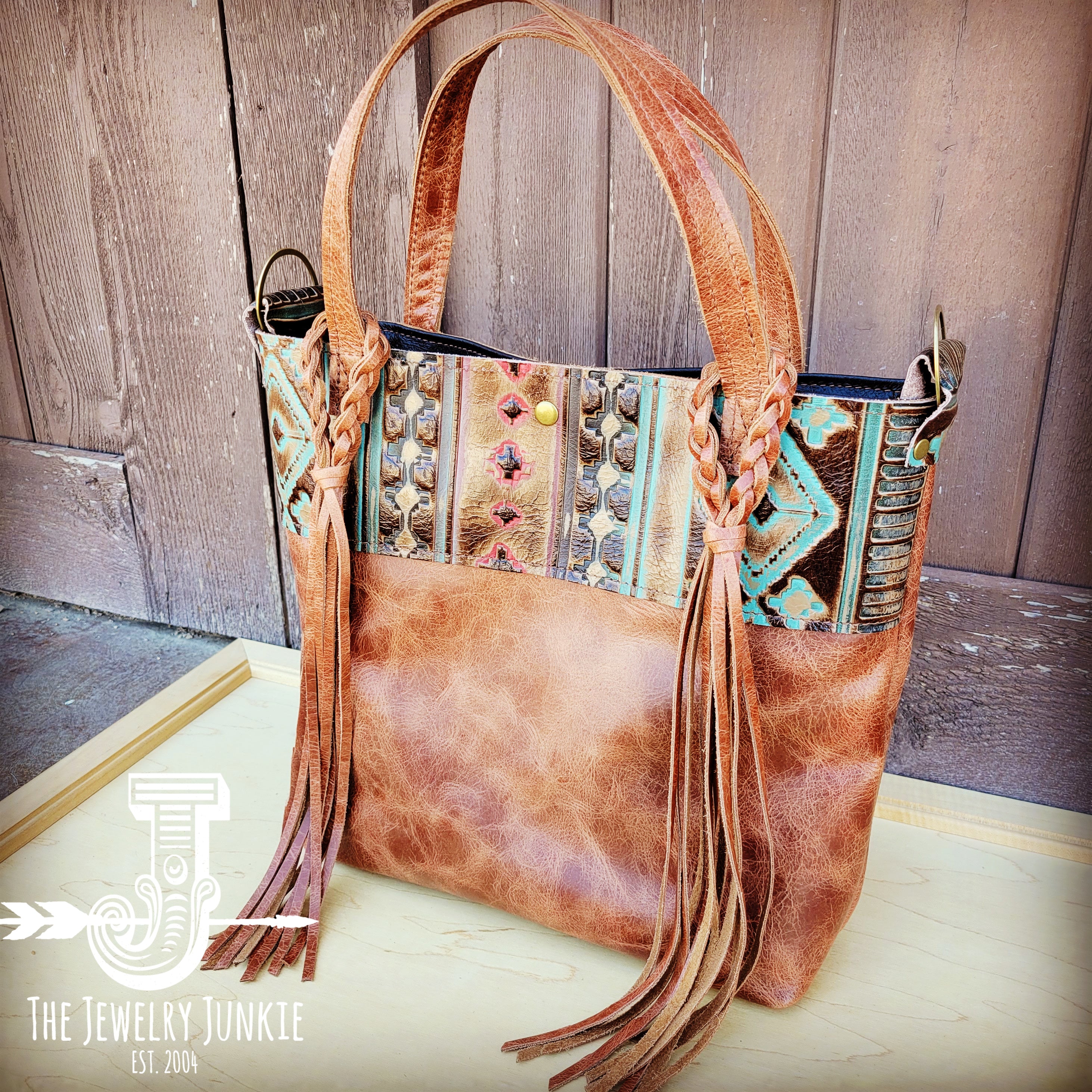 New Statement Bag! Cowhide, fringe and a bold belt buckle all in