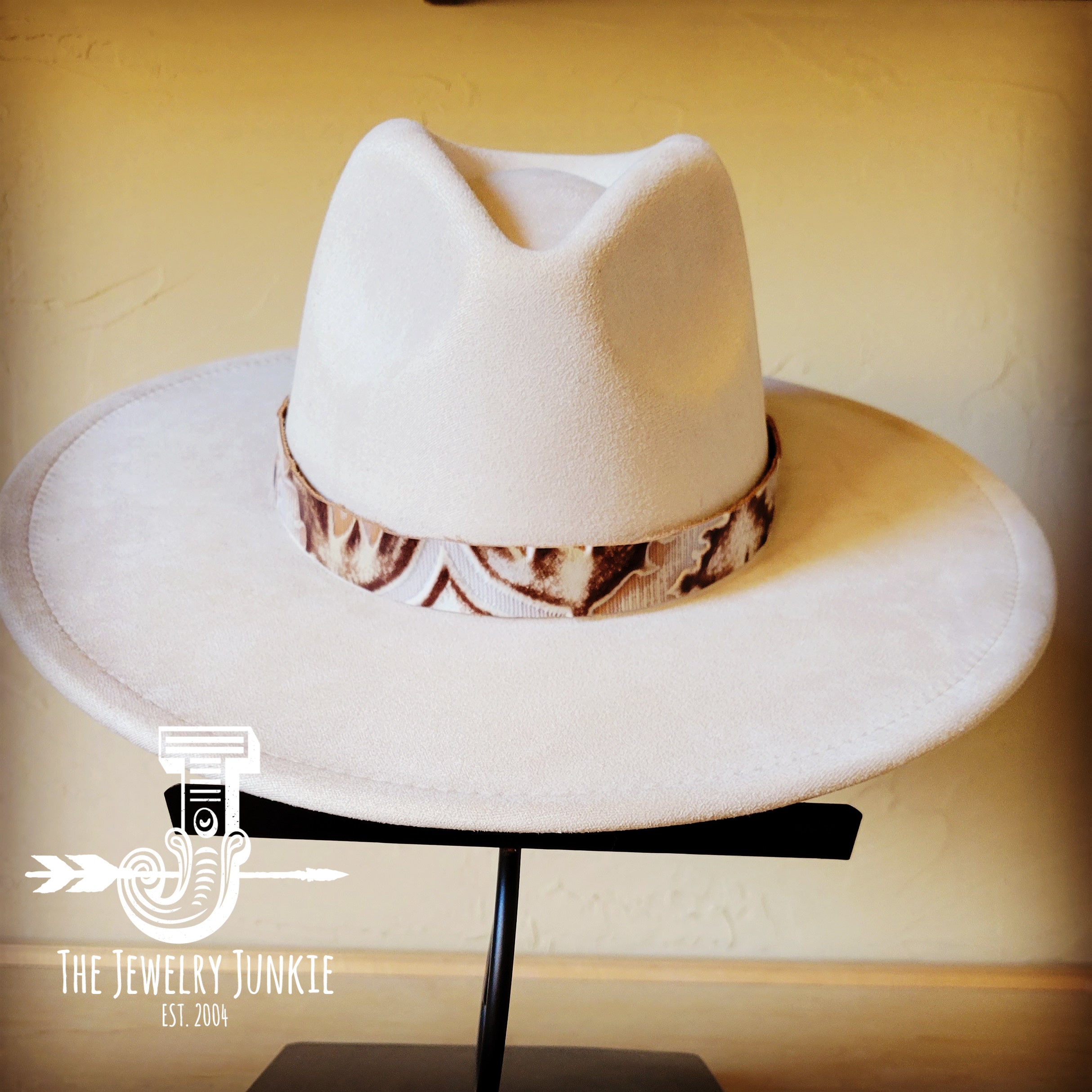 Embossed Leather Hat Band