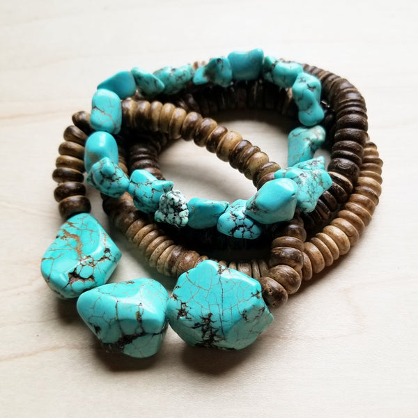 Chunky Genuine Natural Turquoise Bracelet 802b – The Jewelry Junkie