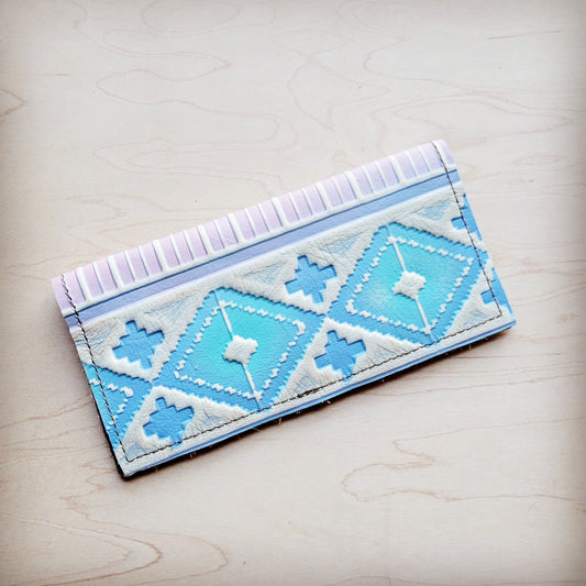 Embossed Leather Wallet-Pastel Navajo 303a