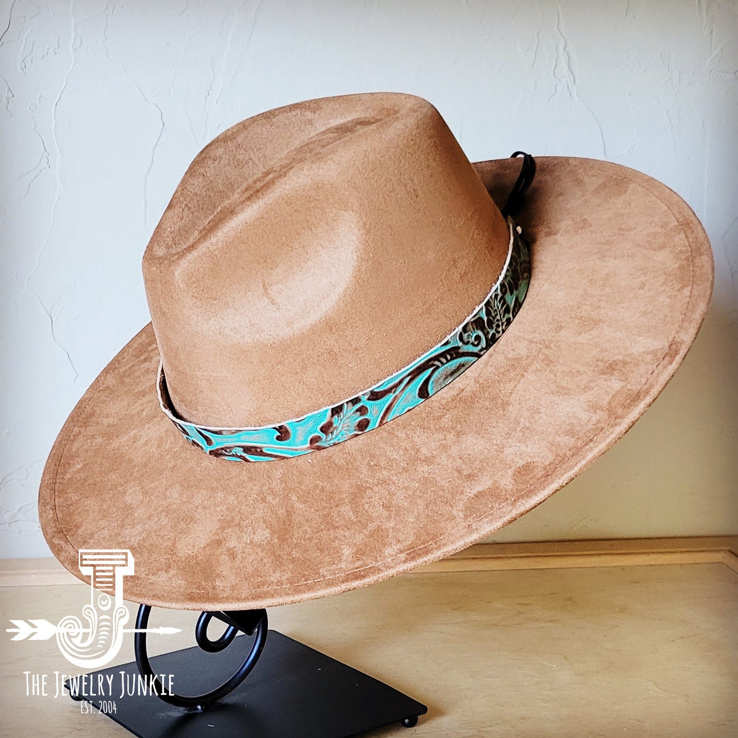 Cowboy Turquoise Embossed Leather Hat Band Only 950L