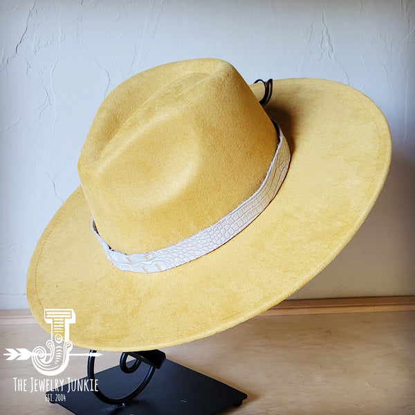 Boho Western hat with genuine leather hat band feathers and turquoise