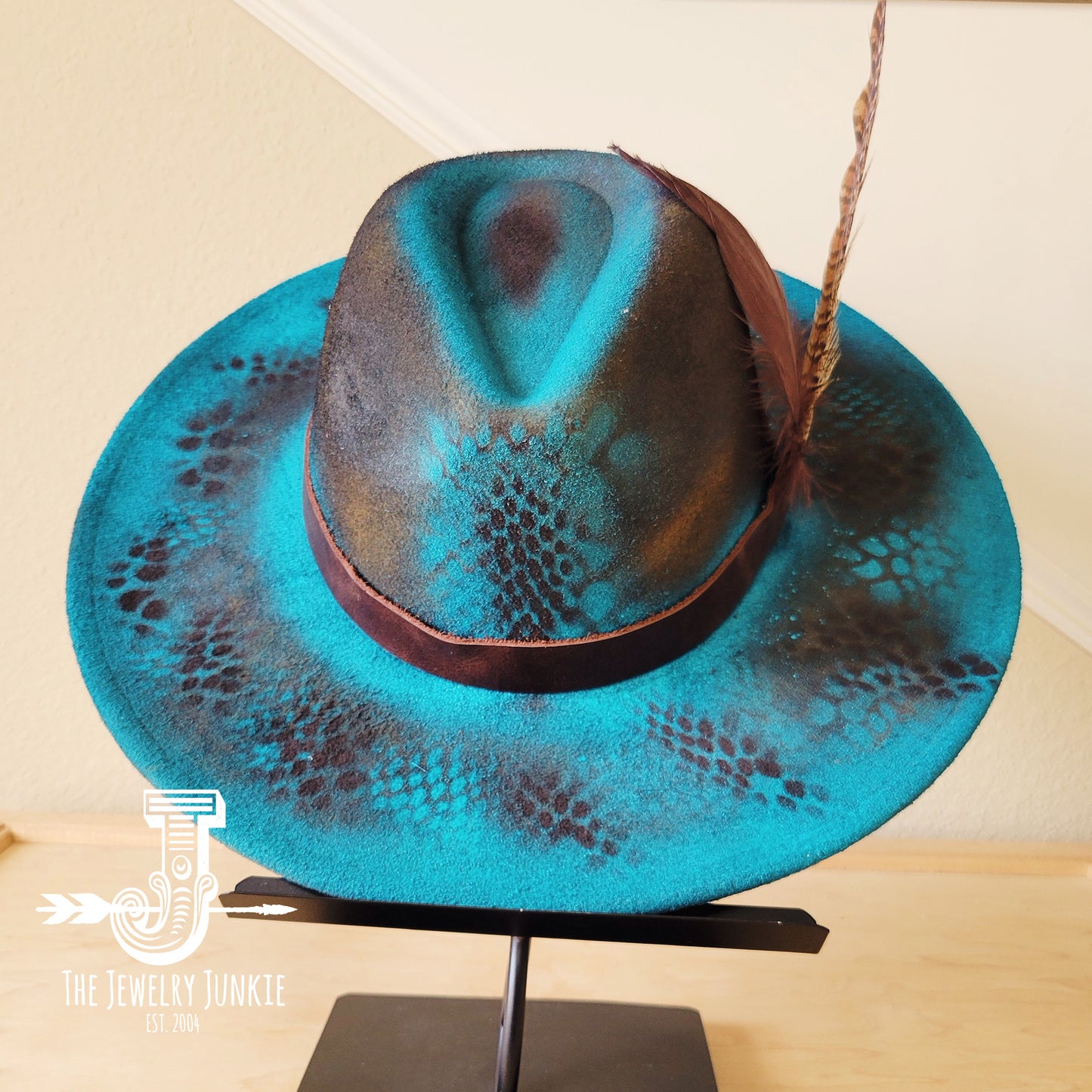 CUSTOM Hand-Painted Cowgirl Western Boho Hat & Band (A13)