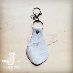 Hair-on-Hide Key Chain-Light Tan