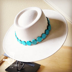 Turquoise Cross Beaded Hat Band (Band Only) 952f