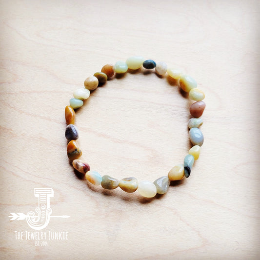 Amazonite Beaded Stretch Bracelet 807k