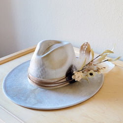 CUSTOM Hand-Painted Bridal Cowgirl Western Boho Hat A63