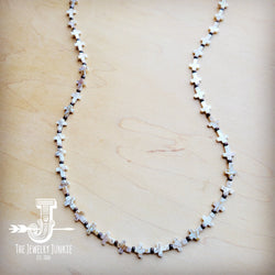 Long Mother-of-Pearl Cross Necklace 259p