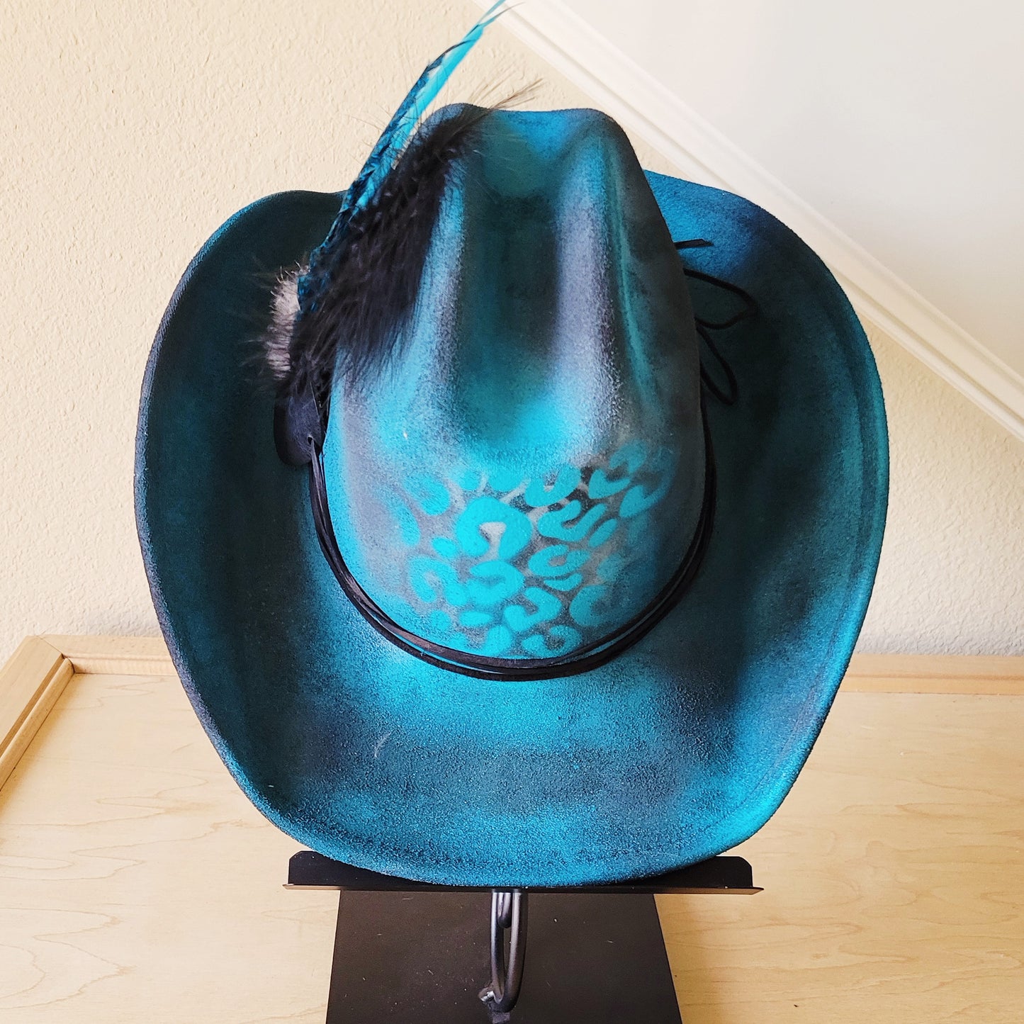 CUSTOM Hand-Painted Cowgirl Western Boho Hat & Band (A22)