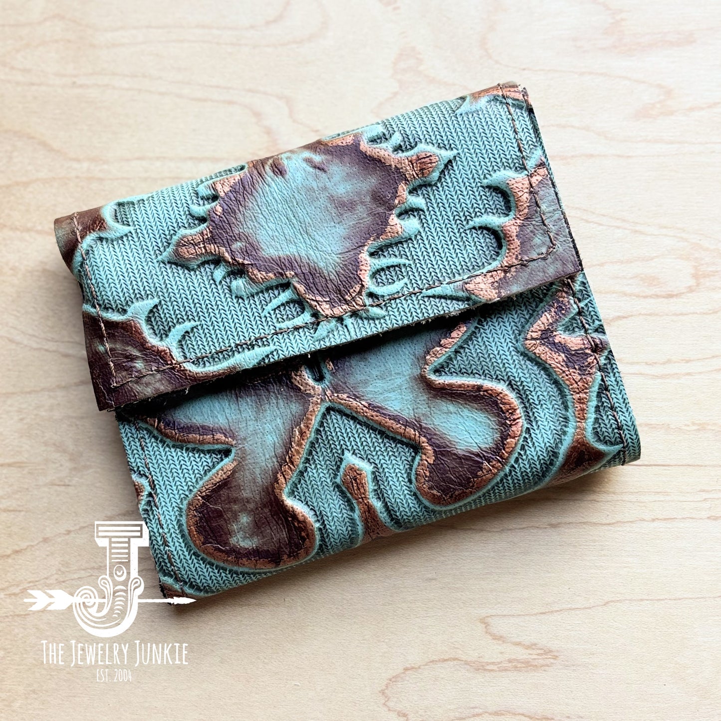 **Arizona Tri-Fold Embossed Leather Wallet-Copper Laredo 303LL