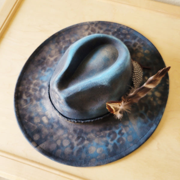 CUSTOM Hand-Painted Cowgirl Western Boho Hat & Band (A32)