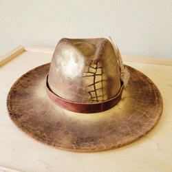 CUSTOM Hand-Painted Cowgirl Western Boho Hat & Band (A42)