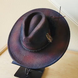 CUSTOM Hand-Painted Cowgirl Western Boho Hat & Band (A24)