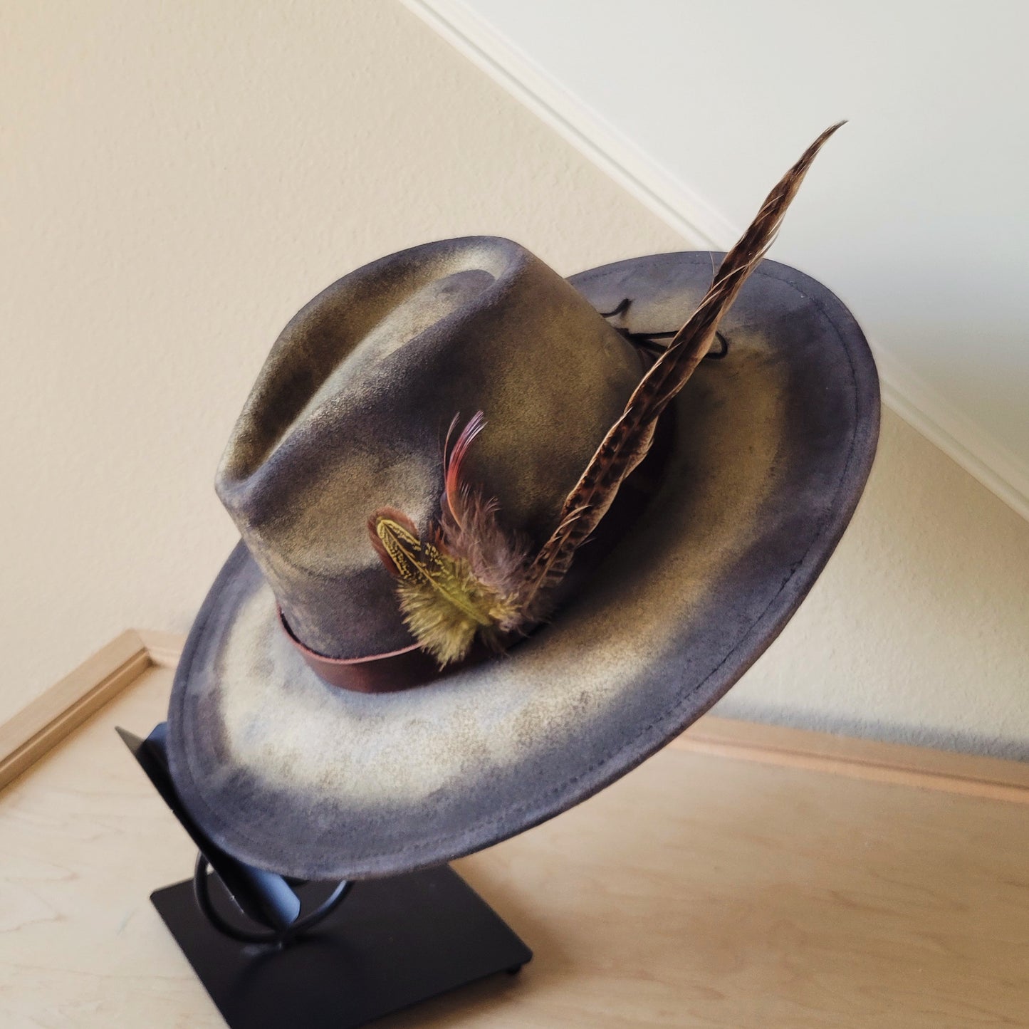 CUSTOM Hand-Painted Cowgirl Western Boho Hat & Band (A20)