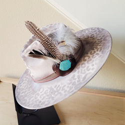 CUSTOM Hand-Painted Cowgirl Western Boho Hat & Band (A19)