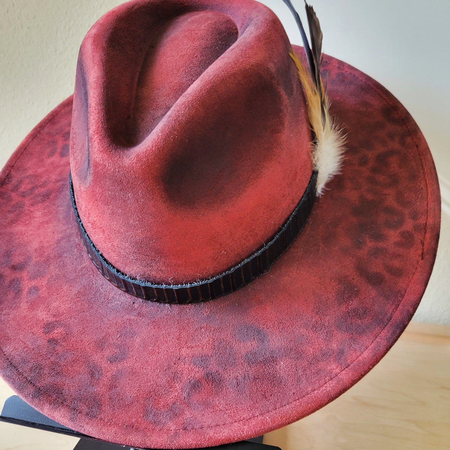 CUSTOM Hand-Painted Cowgirl Western Boho Hat & Band (A34)