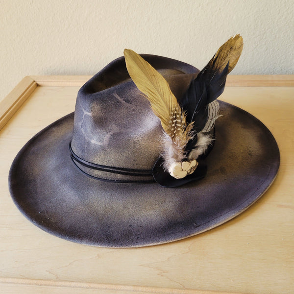 CUSTOM Hand-Painted Cowgirl Western Boho Hat & Band (A16)