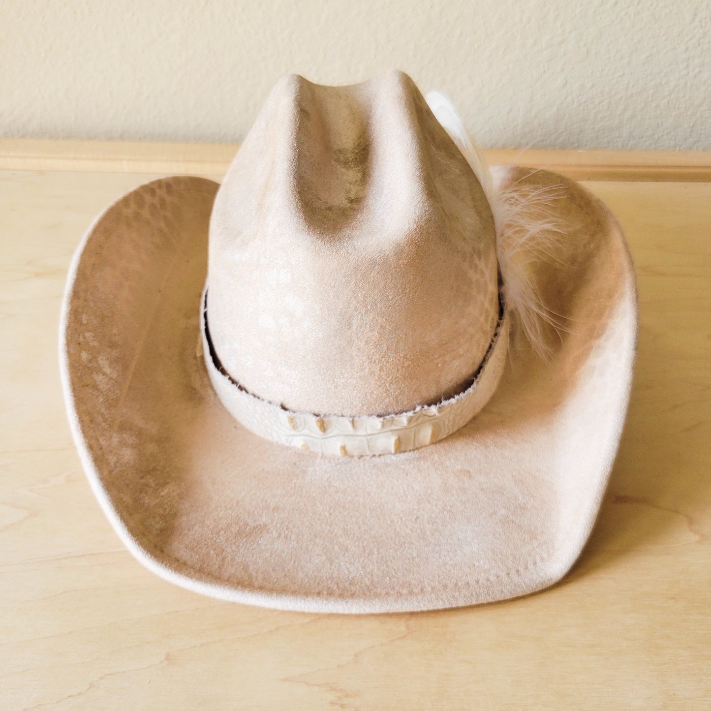 CUSTOM Hand-Painted Cowgirl Western Boho Hat & Band (A26)