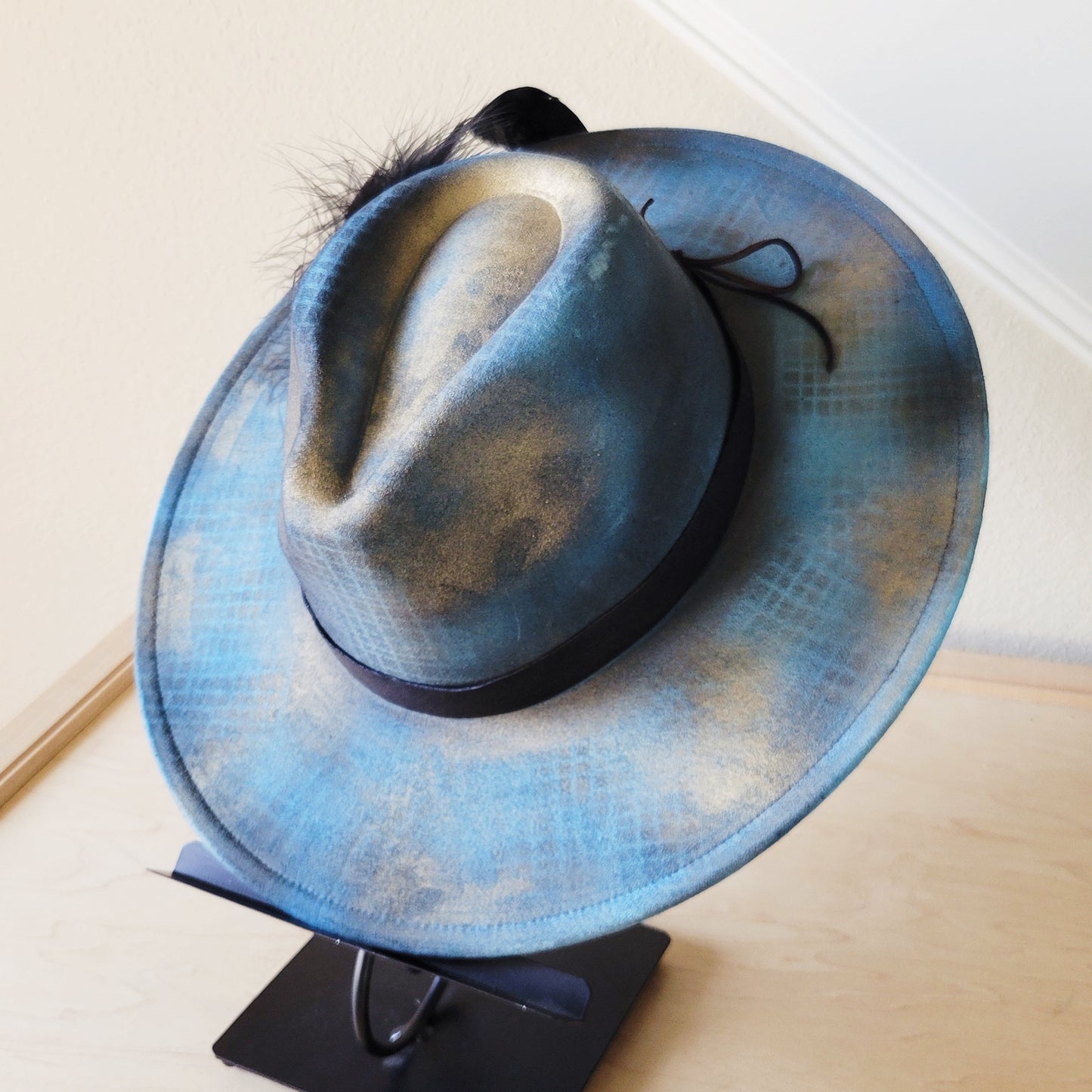 CUSTOM Hand-Painted Cowgirl Western Boho Hat & Band (A17)