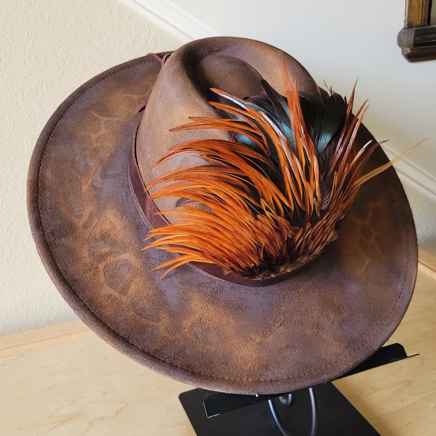 CUSTOM Hand-Painted Cowgirl Western Boho Hat & Band (A25)