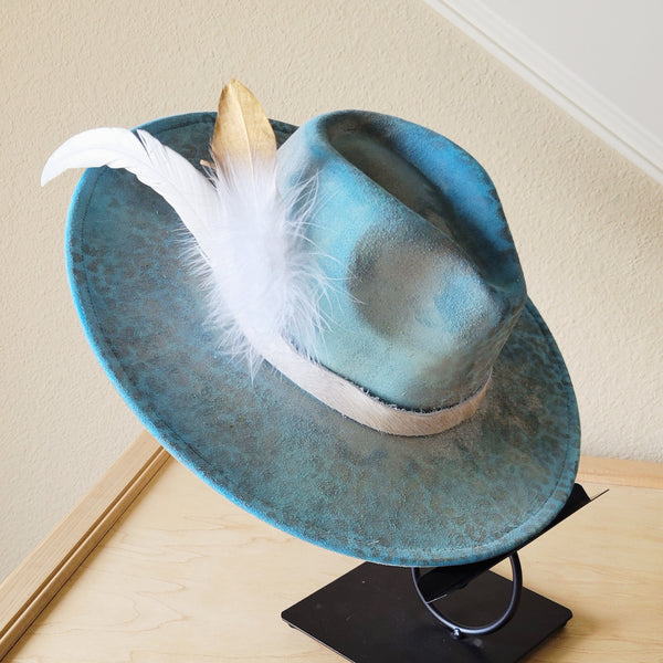 CUSTOM Hand-Painted Cowgirl Western Boho Hat & Band (A33)