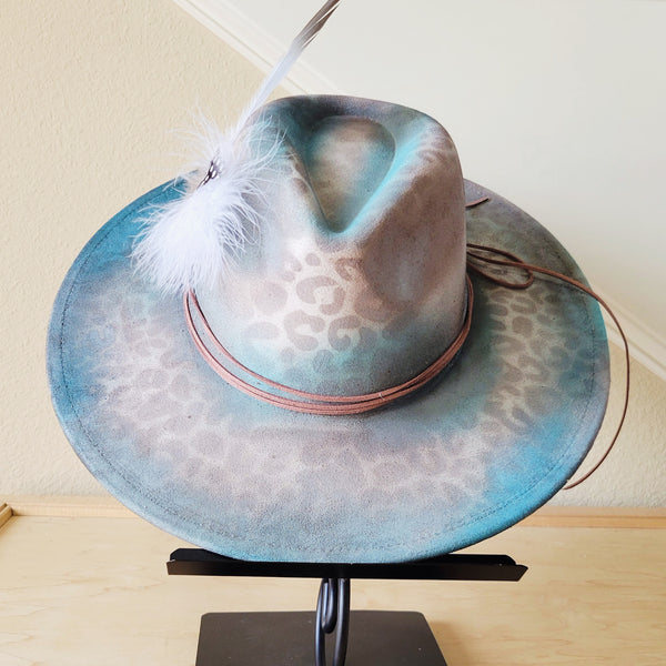 CUSTOM Hand-Painted Cowgirl Western Boho Hat & Band (A30)