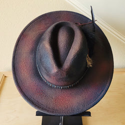 CUSTOM Hand-Painted Cowgirl Western Boho Hat & Band (A24)