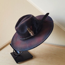 CUSTOM Hand-Painted Cowgirl Western Boho Hat & Band (A24)