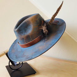 CUSTOM Hand-Painted Cowgirl Western Boho Hat & Band (A36)