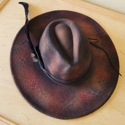 CUSTOM Hand-Painted Cowgirl Western Boho Hat & Band (A50)