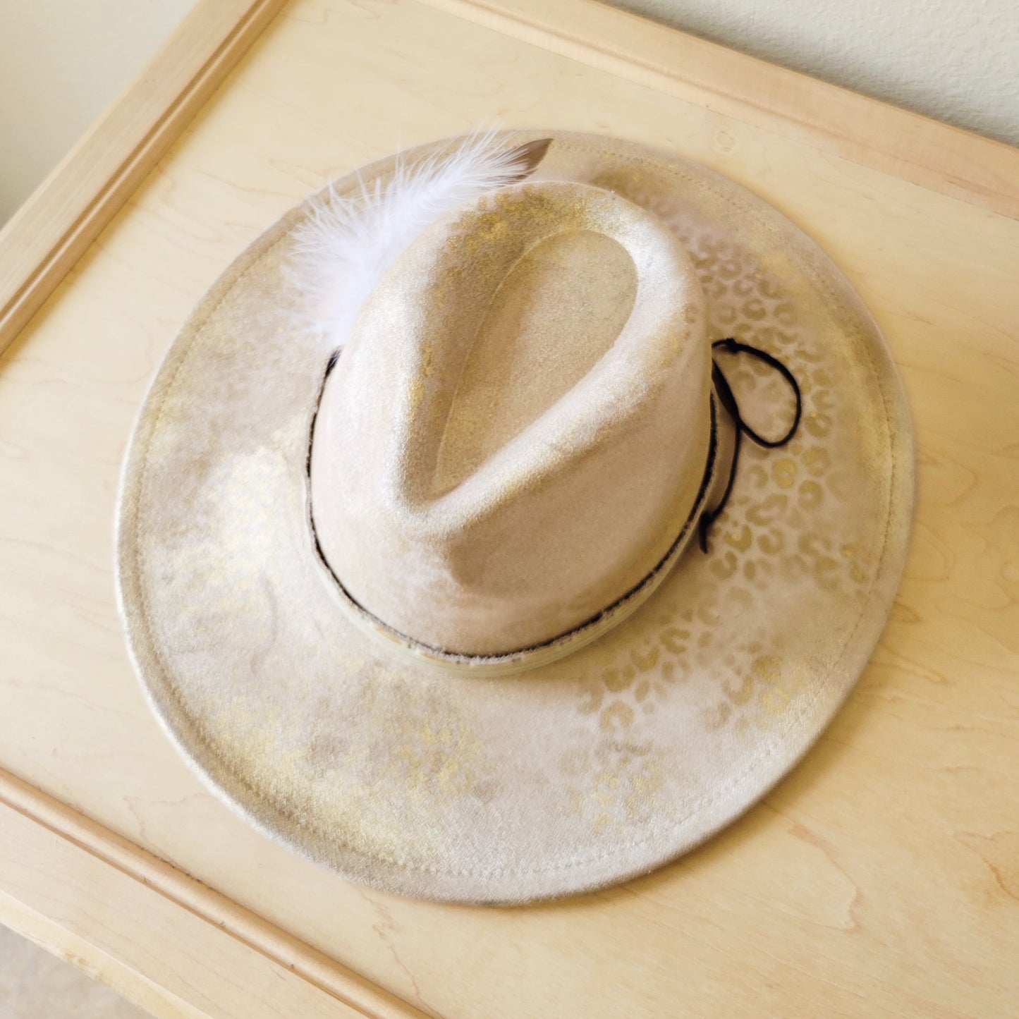 CUSTOM Hand-Painted Cowgirl Western Boho Hat & Band (A38)