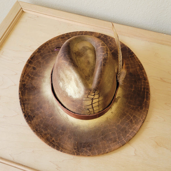 CUSTOM Hand-Painted Cowgirl Western Boho Hat & Band (A42)