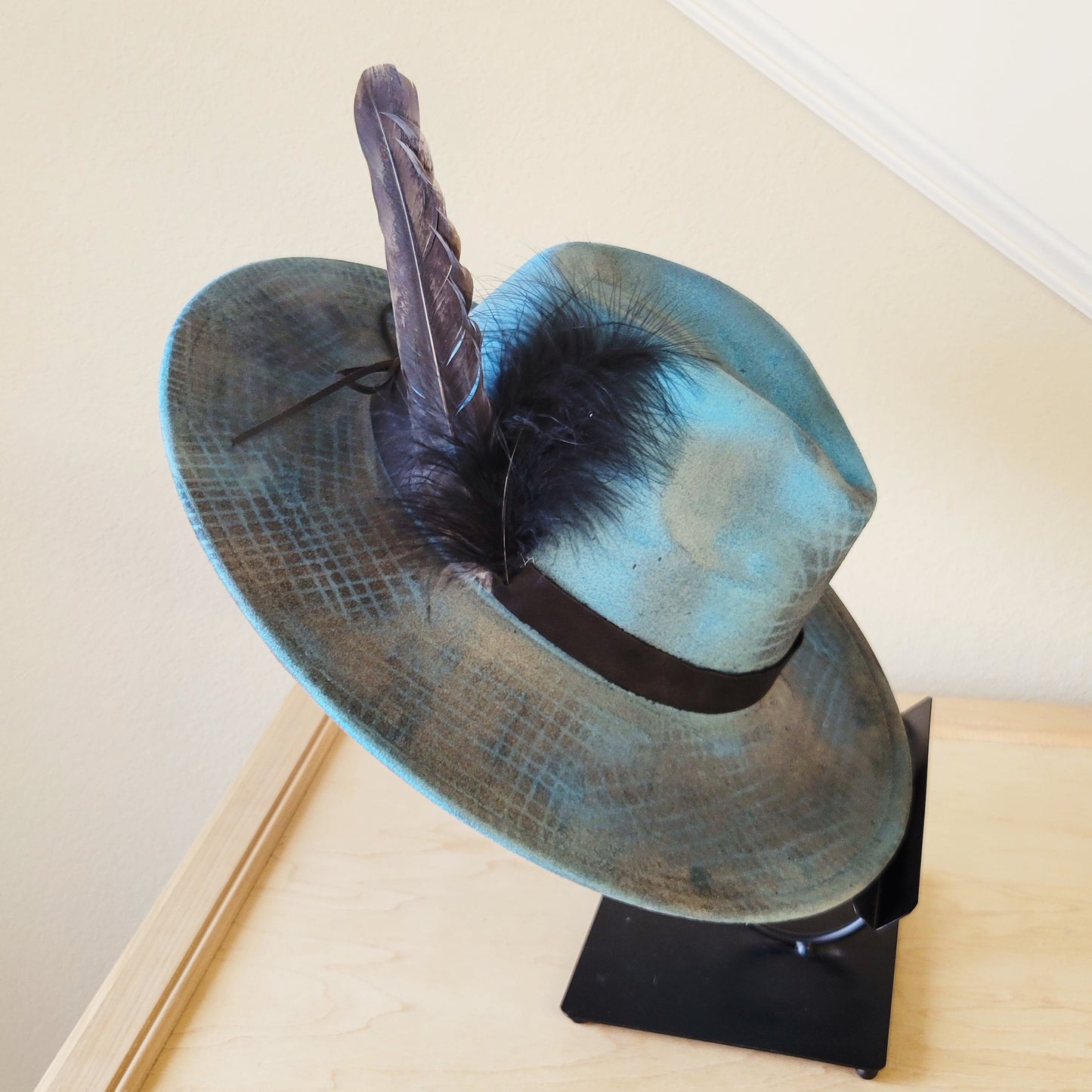 CUSTOM Hand-Painted Cowgirl Western Boho Hat & Band (A56)