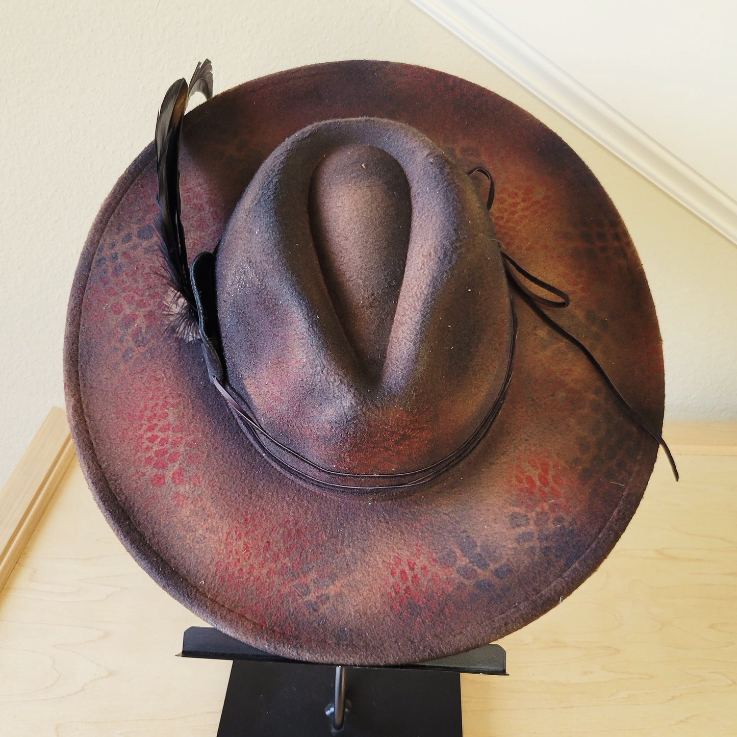 CUSTOM Hand-Painted Cowgirl Western Boho Hat & Band (A50)