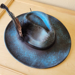 CUSTOM Hand-Painted Cowgirl Western Boho Hat & Band (A28)