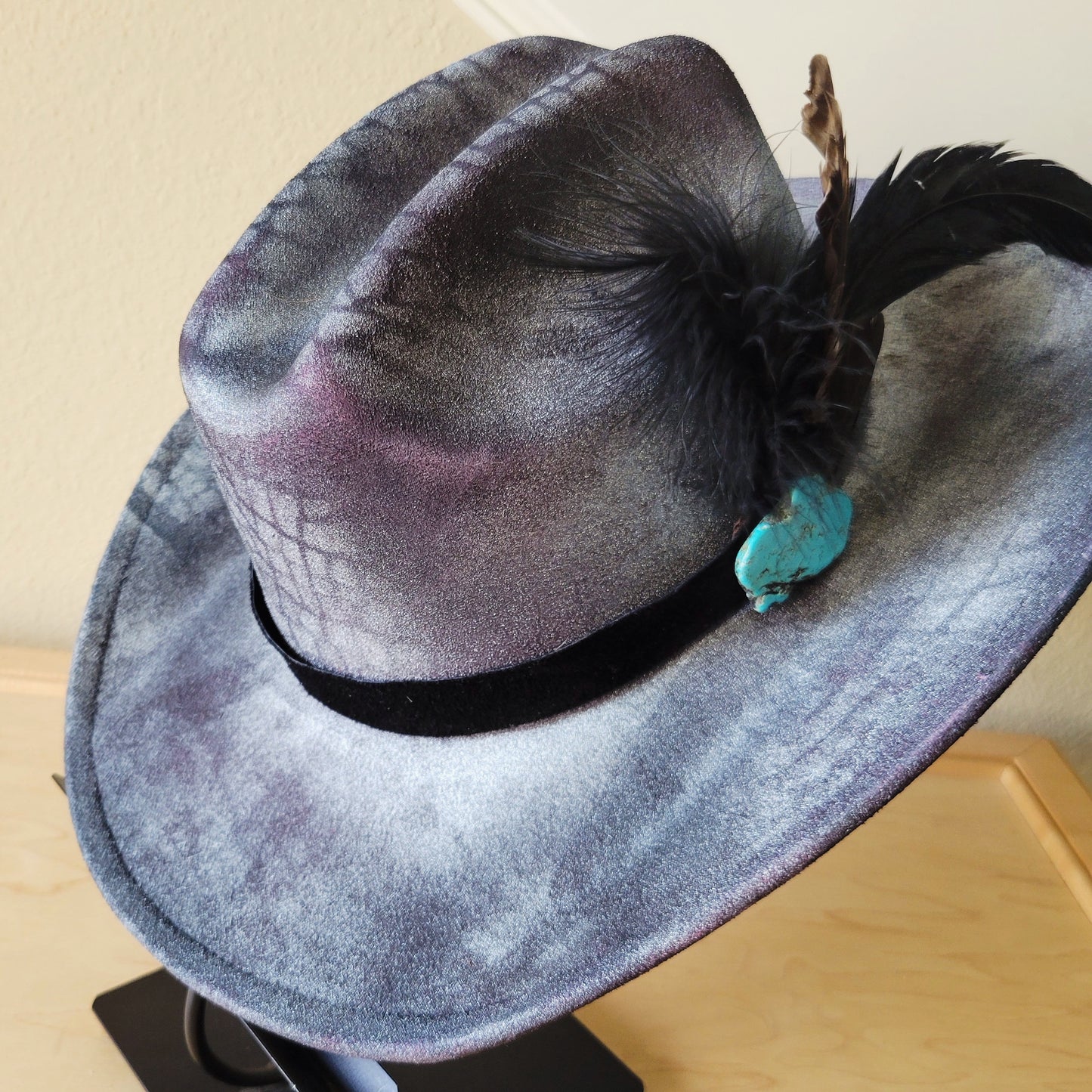 CUSTOM Hand-Painted Cowgirl Western Boho Hat & Band (A29)