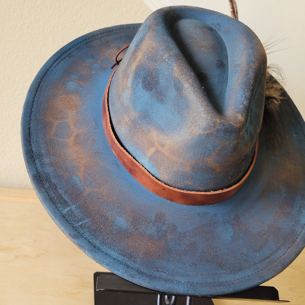 CUSTOM Hand-Painted Cowgirl Western Boho Hat & Band (A36)