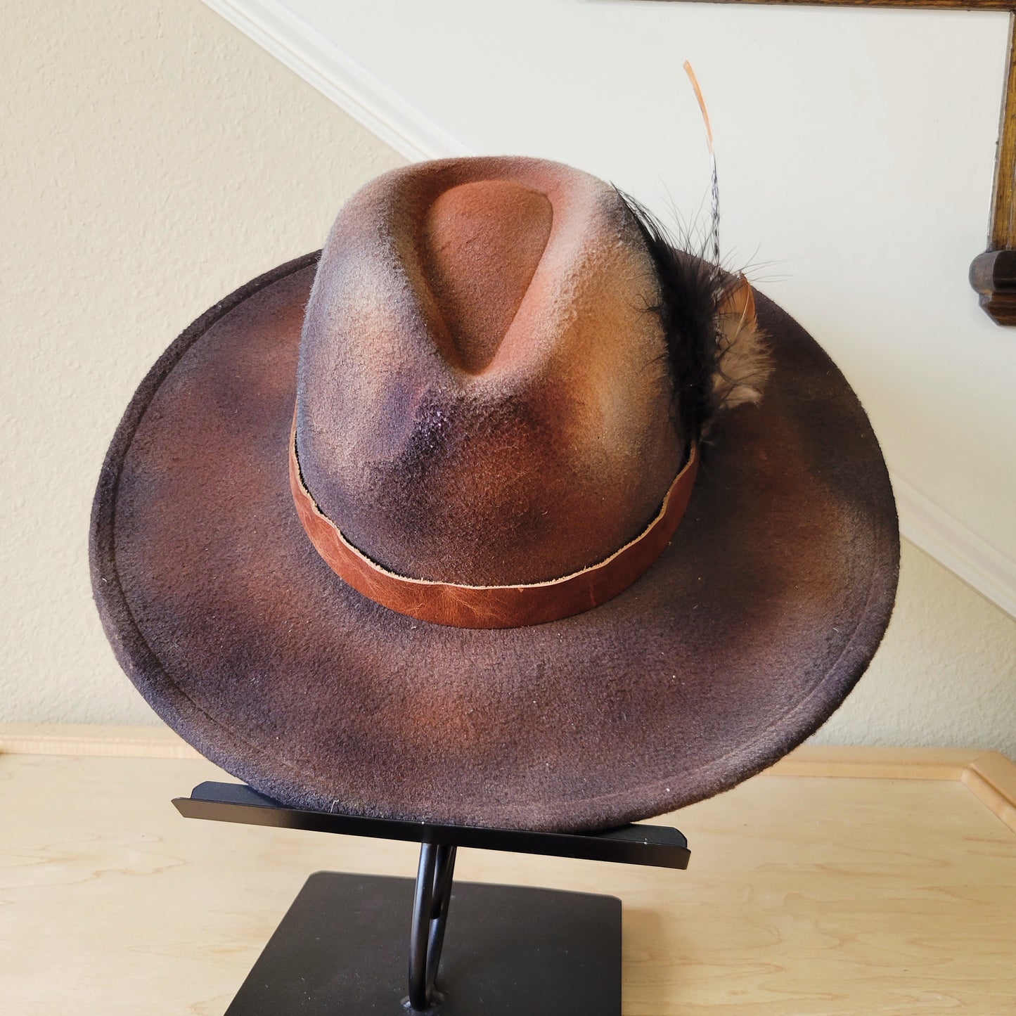 CUSTOM Hand-Painted Cowgirl Western Boho Hat & Band (A37)