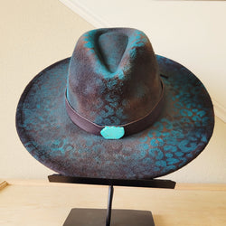 CUSTOM Hand-Painted Cowgirl Western Boho Hat & Band (A39)