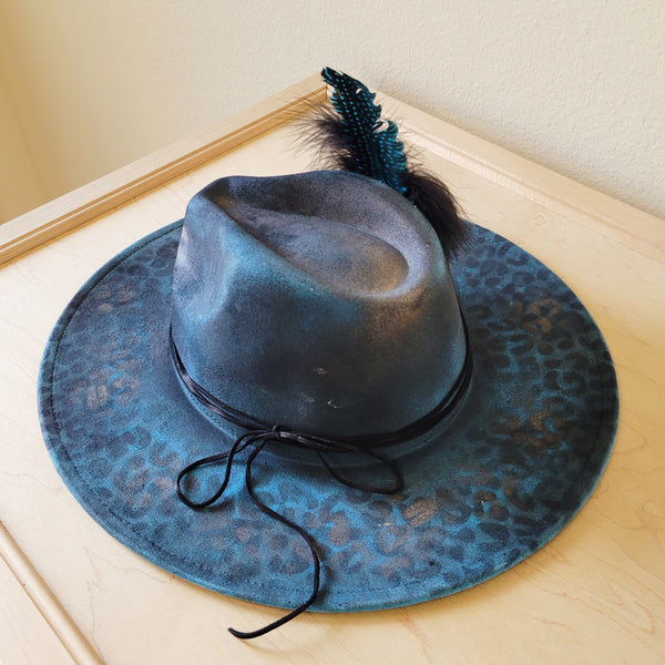 CUSTOM Hand-Painted Cowgirl Western Boho Hat & Band (A47)