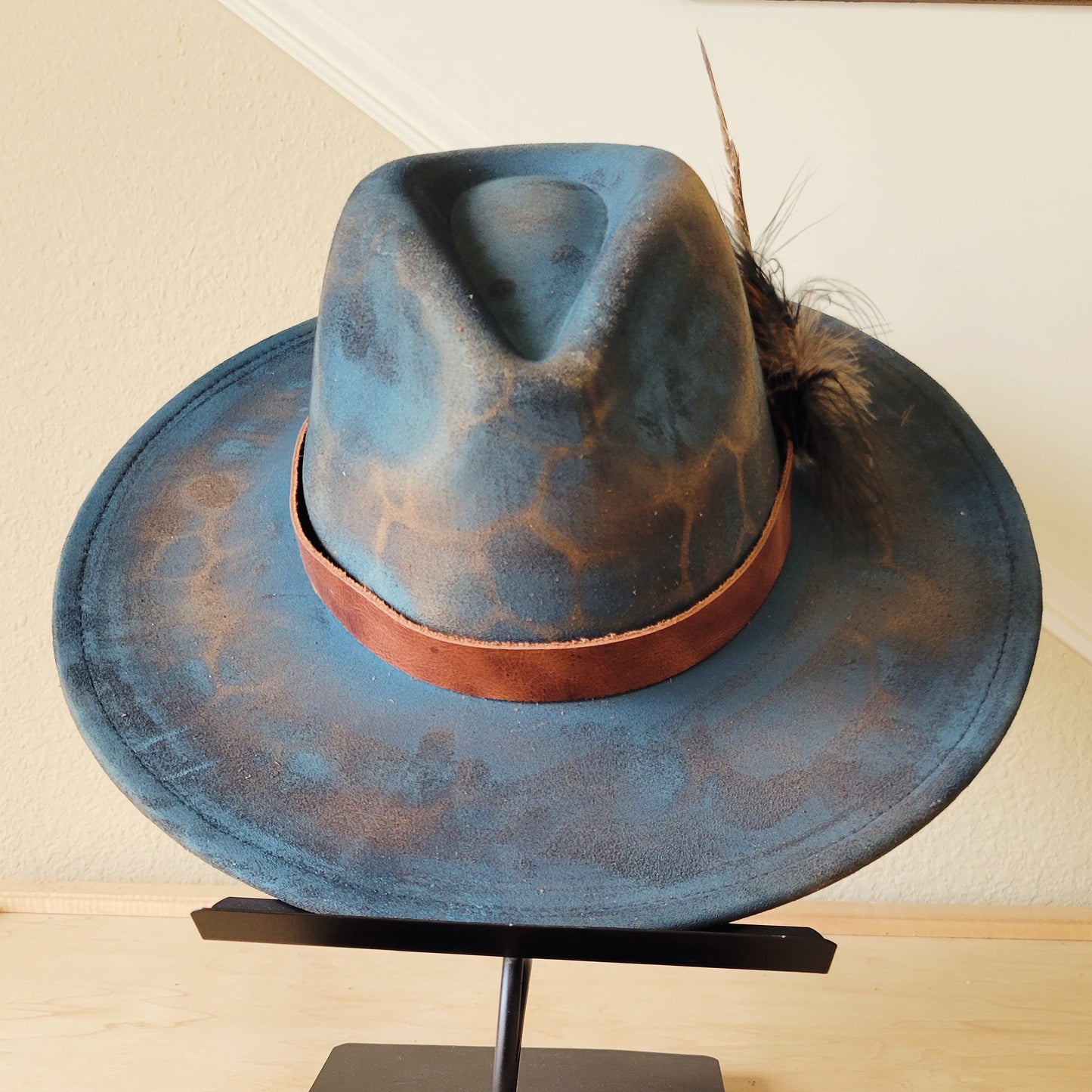 CUSTOM Hand-Painted Cowgirl Western Boho Hat & Band (A36)