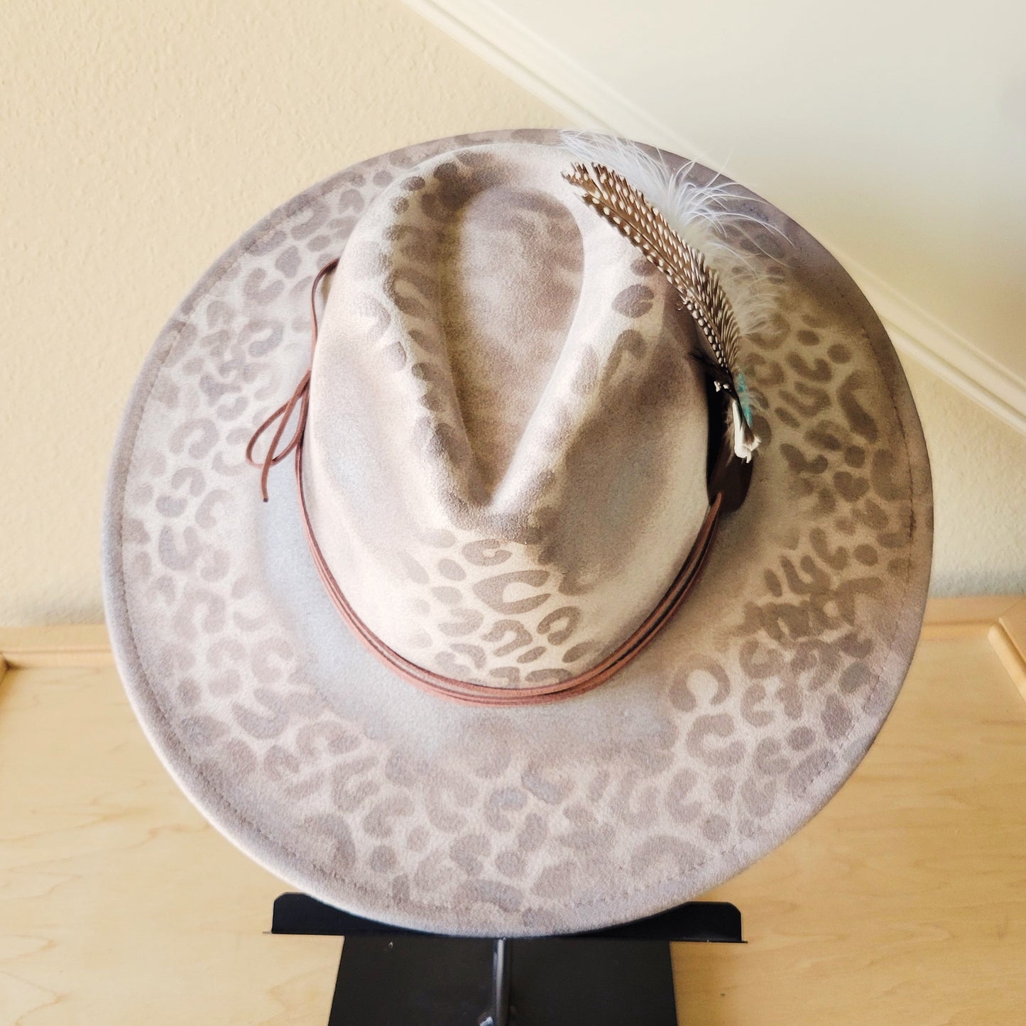 CUSTOM Hand-Painted Cowgirl Western Boho Hat & Band (A19)