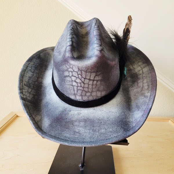 CUSTOM Hand-Painted Cowgirl Western Boho Hat & Band (A29)