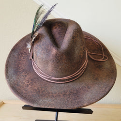 CUSTOM Hand-Painted Cowgirl Western Boho Hat & Band (A40)