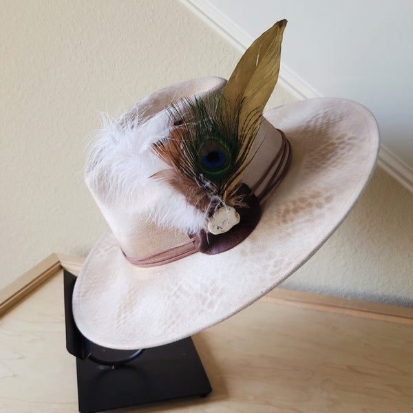 CUSTOM Hand-Painted Cowgirl Western Boho Hat & Band (A27)