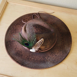 CUSTOM Hand-Painted Cowgirl Western Boho Hat & Band (A40)