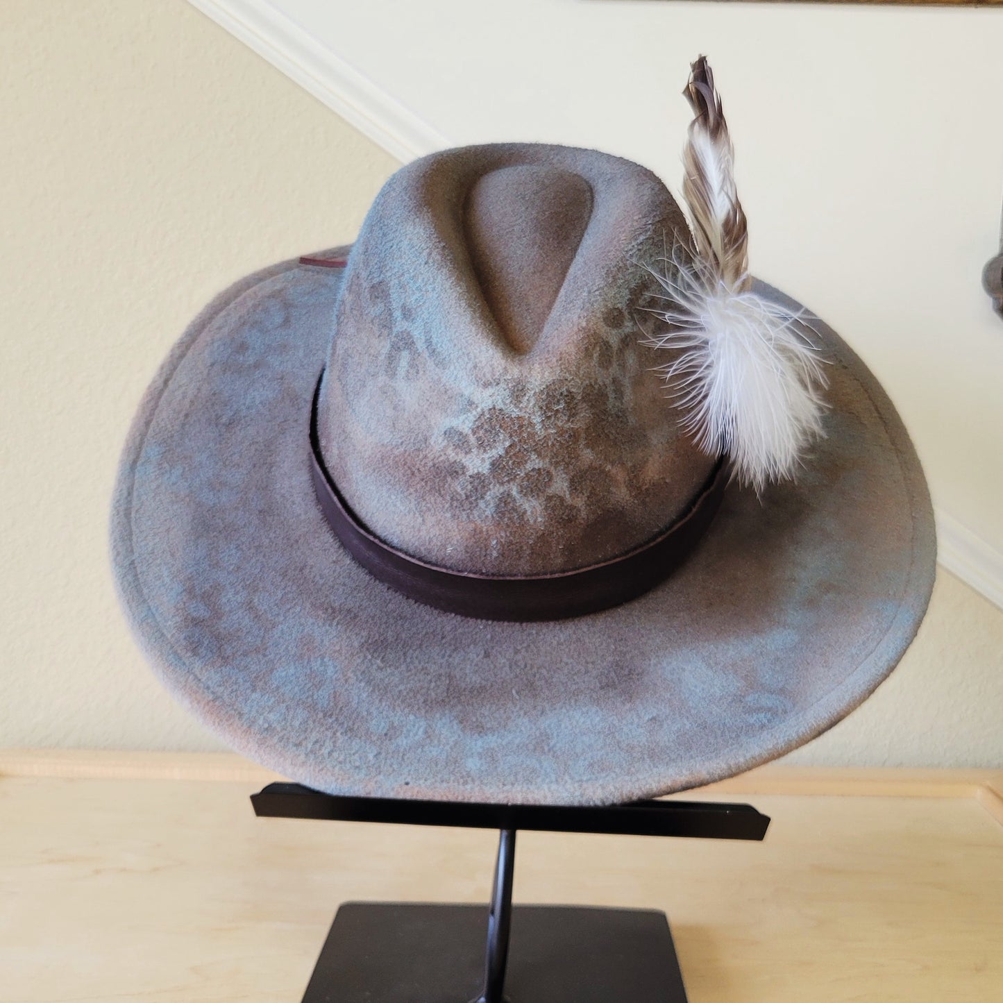 CUSTOM Hand-Painted Cowgirl Western Boho Hat & Band (A41)