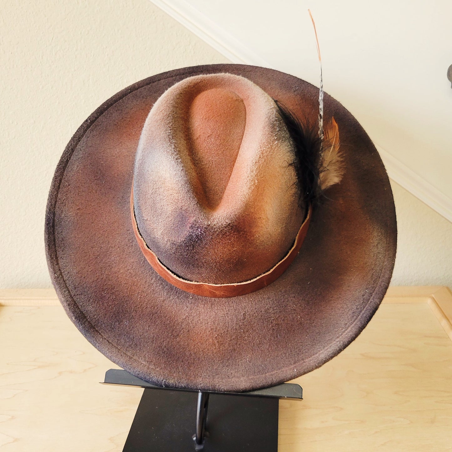 CUSTOM Hand-Painted Cowgirl Western Boho Hat & Band (A37)