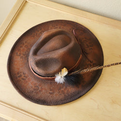 CUSTOM Hand-Painted Cowgirl Western Boho Hat & Band (A35)