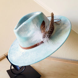 CUSTOM Hand-Painted Cowgirl Western Boho Hat & Band (A18)